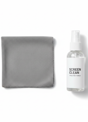 Screen Cleaning Kit – Microfiber Cloth & Spray for All Screens
