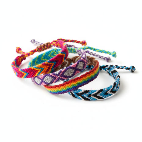 Colorful Friendship Bracelet Set (6-Pack)