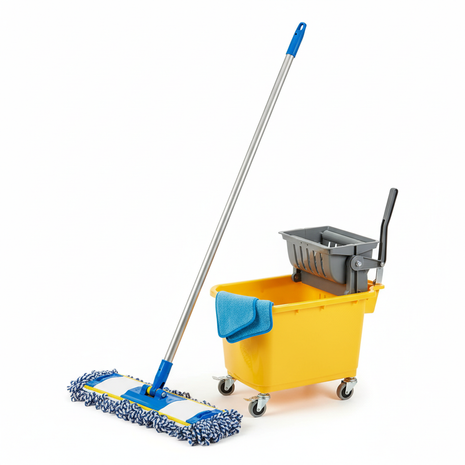 Commercial Microfiber Mop System