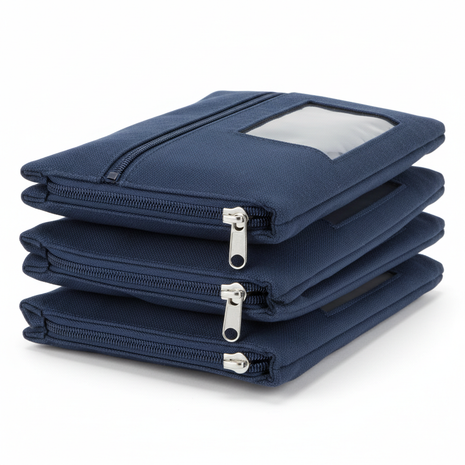 Bank Deposit Bags - Navy Blue