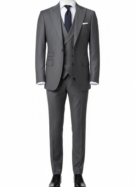 Charcoal Grey Three-Piece Suit