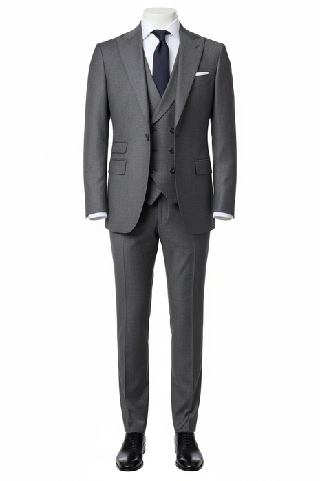 Charcoal Grey Three-Piece Suit