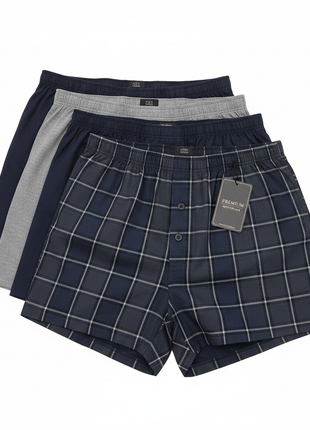 Men's Classic Woven Cotton Boxer Set (3-Pack)
