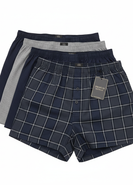 Men's Classic Woven Cotton Boxer Set (3-Pack)