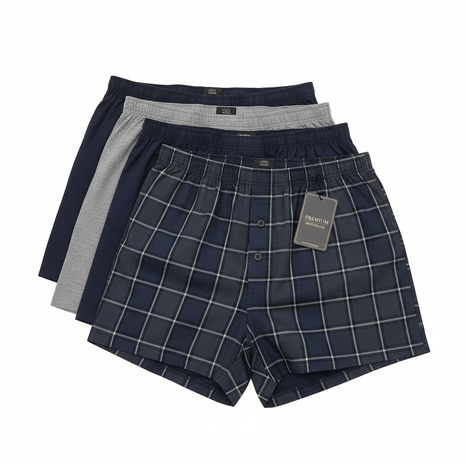 Men's Classic Woven Cotton Boxer Set (3-Pack)