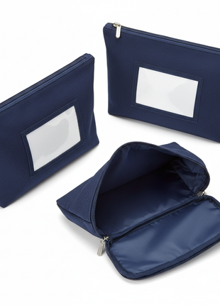 Bank Deposit Bags - Navy Blue