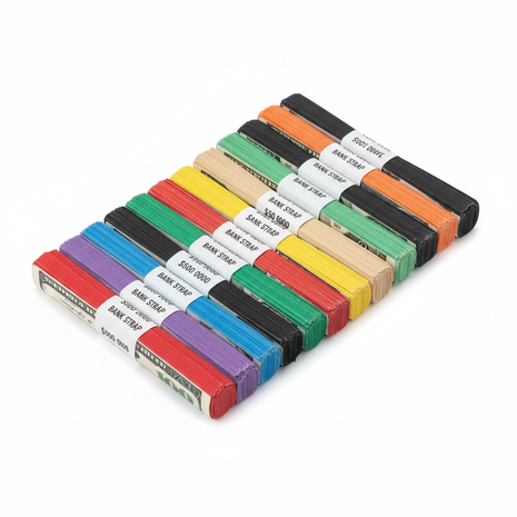 Currency Straps Assorted - 1000 Pack