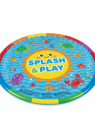 Colorful outdoor sprinkler splash pad mat for kids