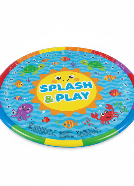 Kids Splash Pad – Outdoor Sprinkler Water Play Mat for Toddlers