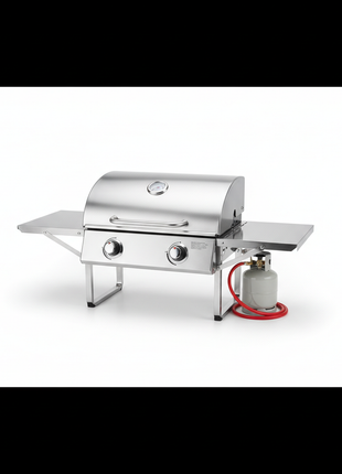 Portable Tabletop Propane Grill - Stainless Steel