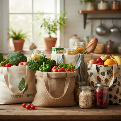 Reusable Canvas Shopping Totes