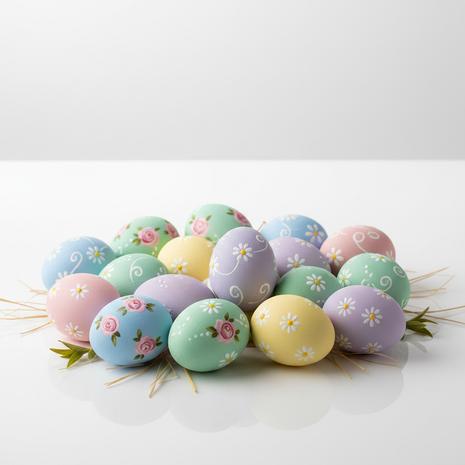 Hand-Painted Easter Egg Decoration Set (12-Pack)