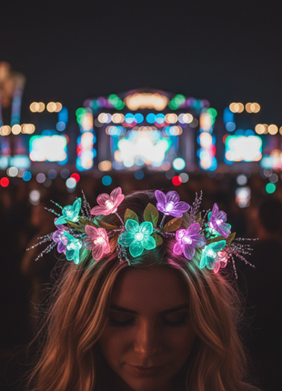 Festival Glow LED Flower Crown