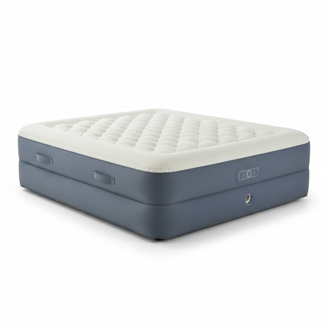 Premium Raised Air Mattress - Queen Size with Built-In Pump