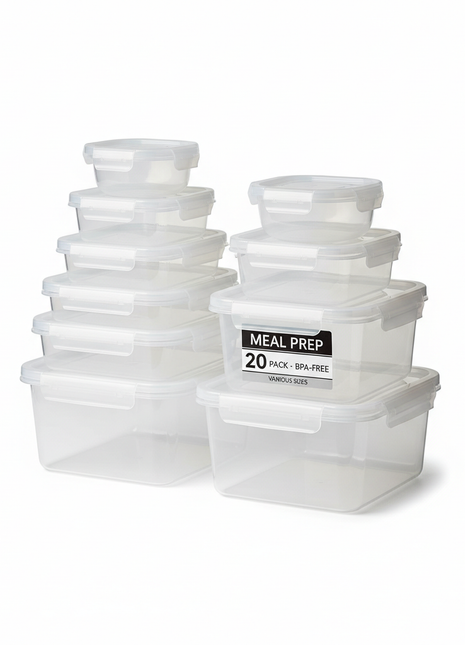 Meal Prep Containers - 20 Pack BPA-Free