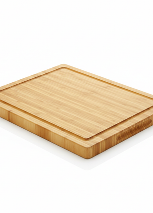 Organic Bamboo Cutting Board – Large with Juice Groove