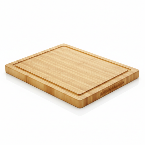 Organic Bamboo Cutting Board – Large with Juice Groove