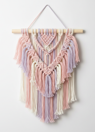 Pastel Macrame Wall Hanging