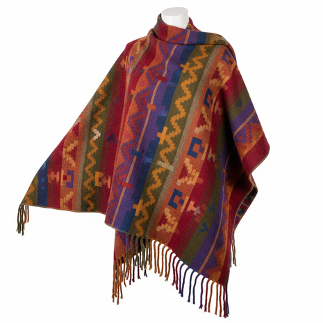 Peruvian Alpaca Wool Poncho