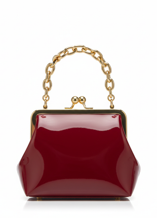 Red Patent Leather Kiss-Lock Purse