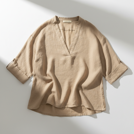 Relaxed Linen Blend Blouse