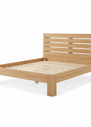 Solid Pine Bed Frame with Headboard