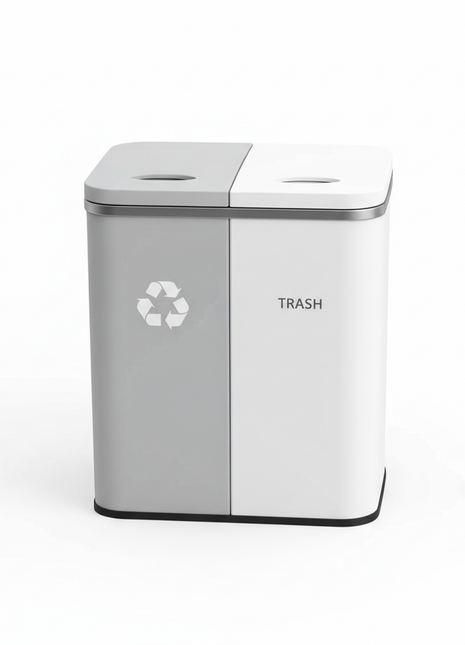 SortEase Dual-Compartment Recycling Bin