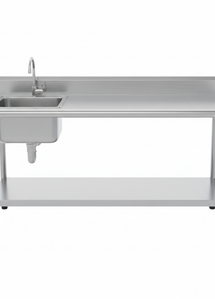 Stainless Steel Prep Table with Sink 60"