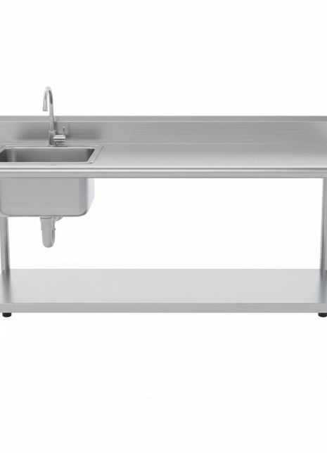 Stainless Steel Prep Table with Sink 60"