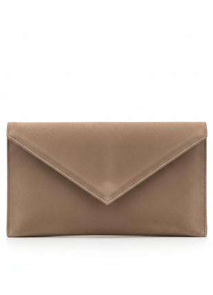 Taupe Suede Envelope Clutch Purse
