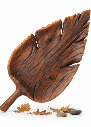 Wooden Leaf Serving Board